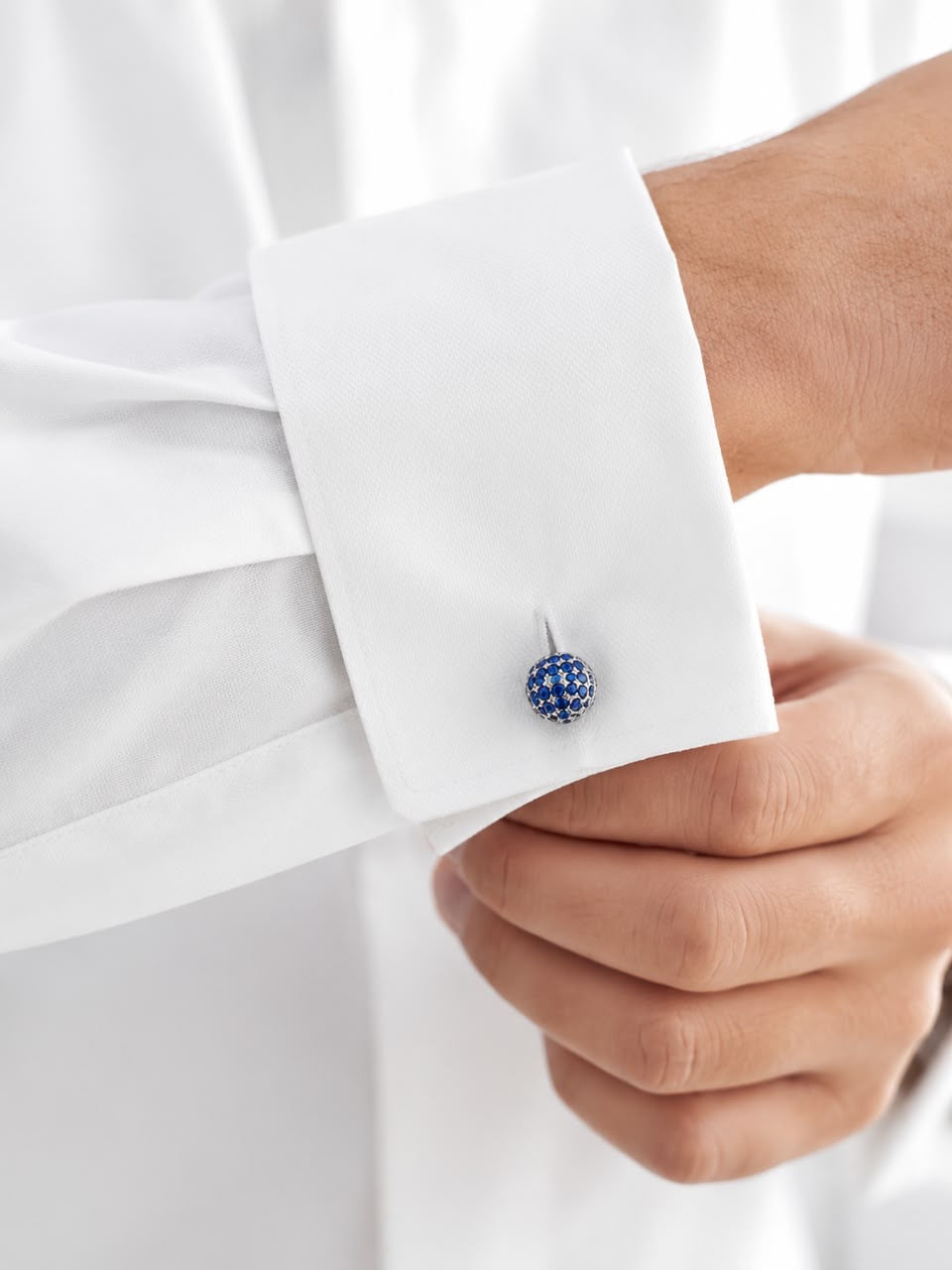 BLUE PAVE CUFFLINKS