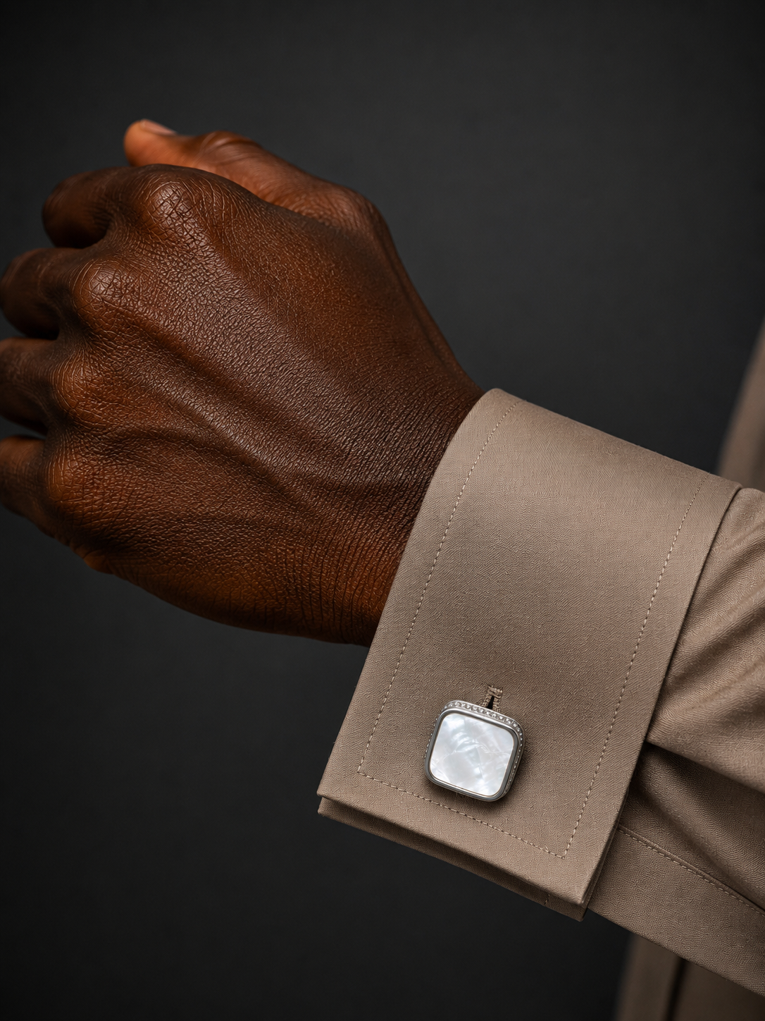 PEARL EDGE CUFFLINKS