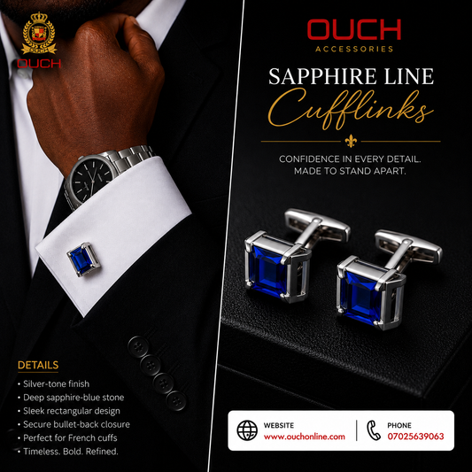 SAPPHIRE LINE CUFFLINKS