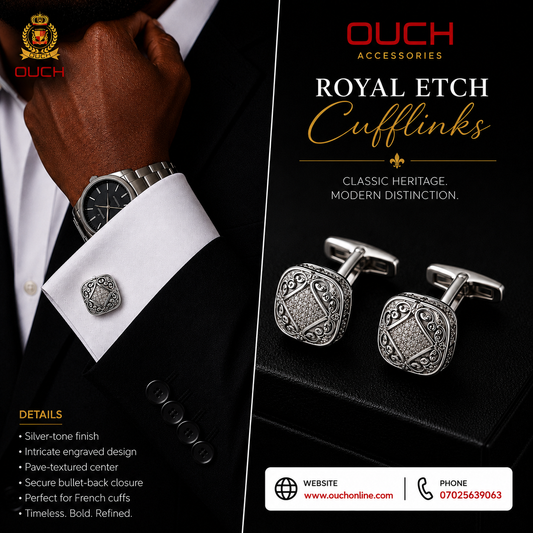 ROYAL ETCH CUFFLINKS