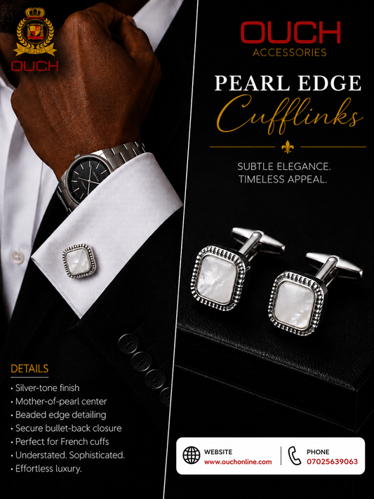 PEARL EDGE CUFFLINKS