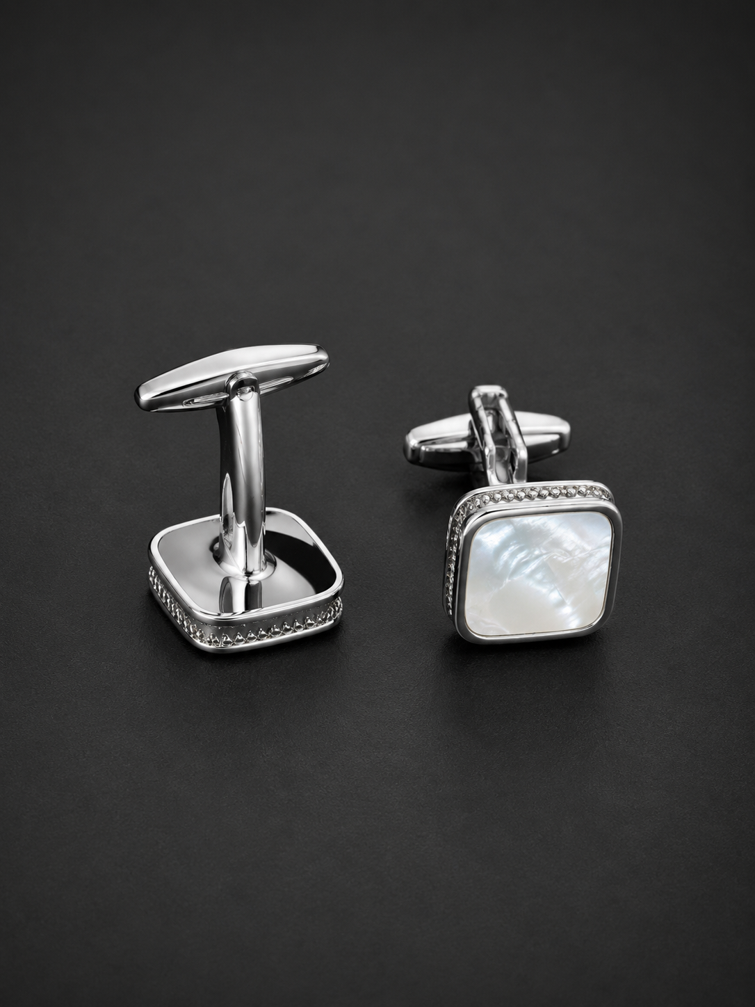PEARL EDGE CUFFLINKS