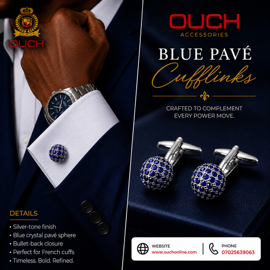 BLUE PAVE CUFFLINKS
