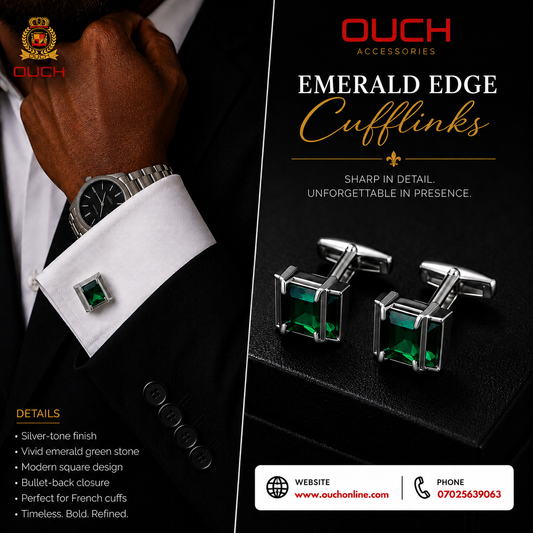 EMERALD EDGE CUFFLINKS