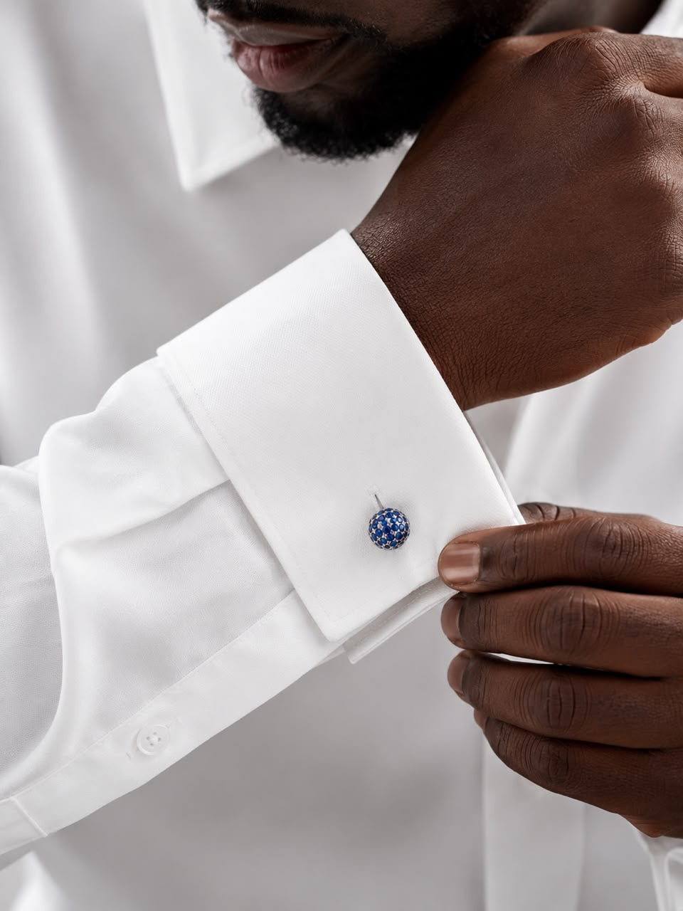 BLUE PAVE CUFFLINKS