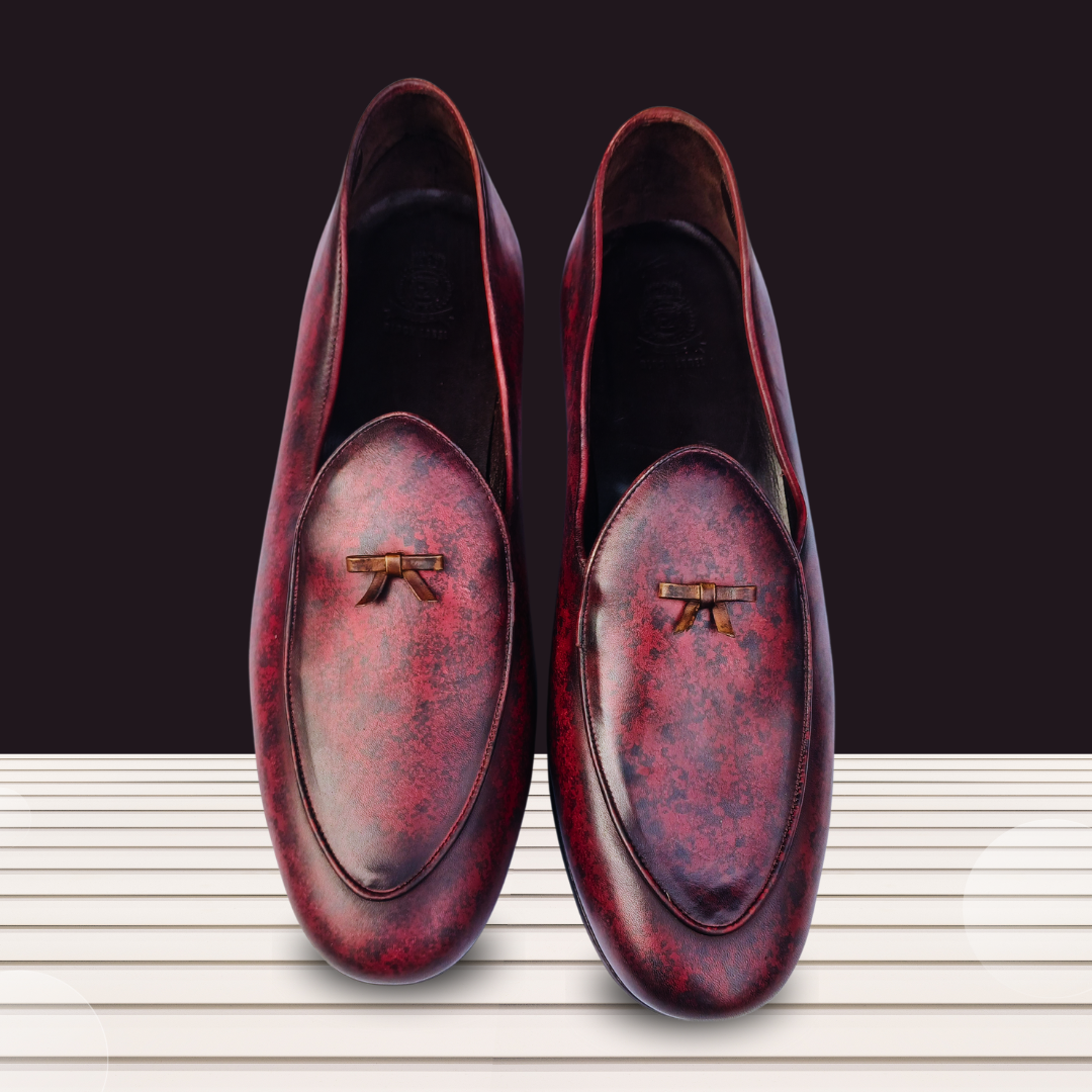 OXBLOOD TOKE BOW TIE LOAFER RED